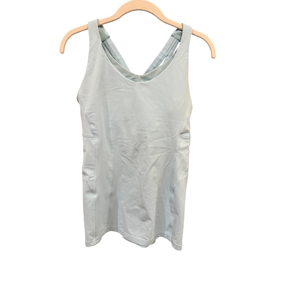 Lululemon  Blue Criss Cross Strappy Shelf Bra Athletic Tank Top Size 10